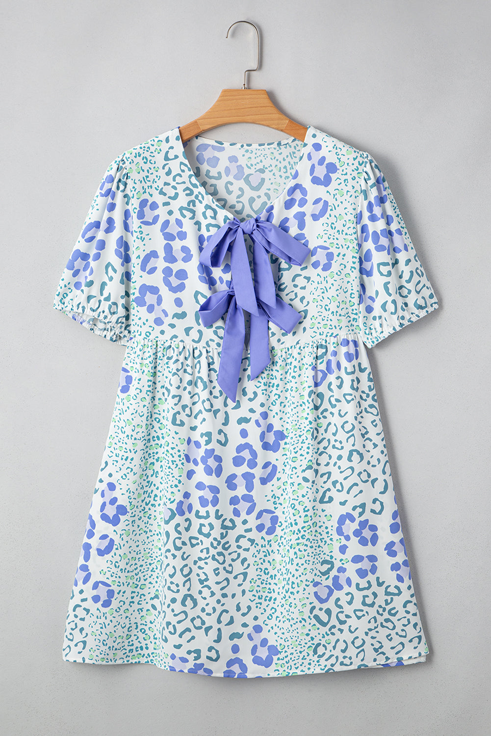 Minivestido Lacey con mangas abullonadas