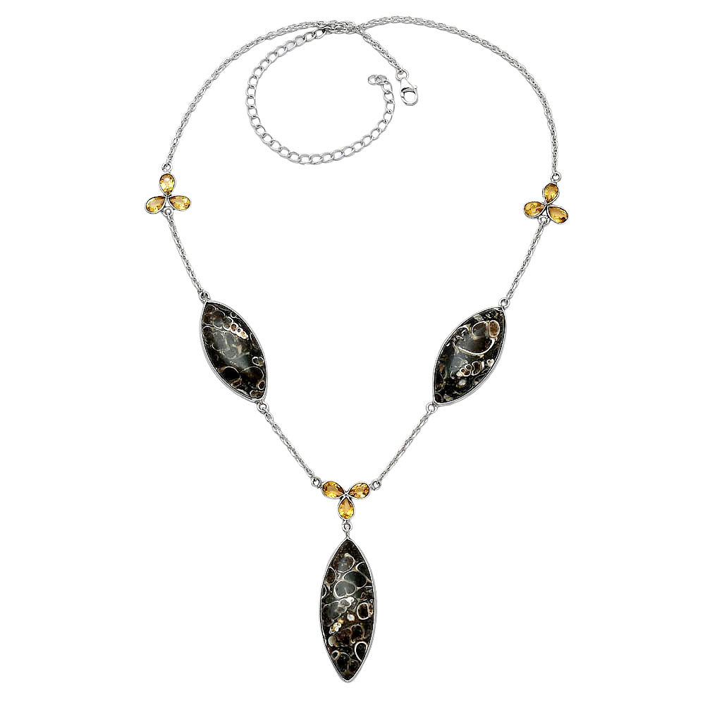 Turtella Jasper - USA & Citrine Necklace N-1021 SDN2005