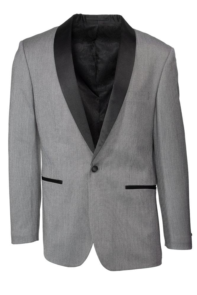 Chaqueta de esmoquin con solapa de chal "Sebastian" Grey Pindot (piezas sueltas)